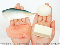 1日のたんぱく質（肉、魚、卵、大豆類など）