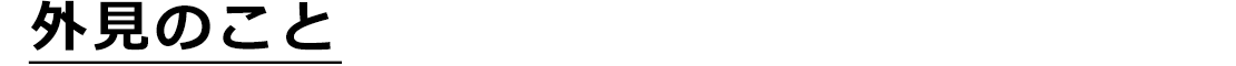 外見のこと